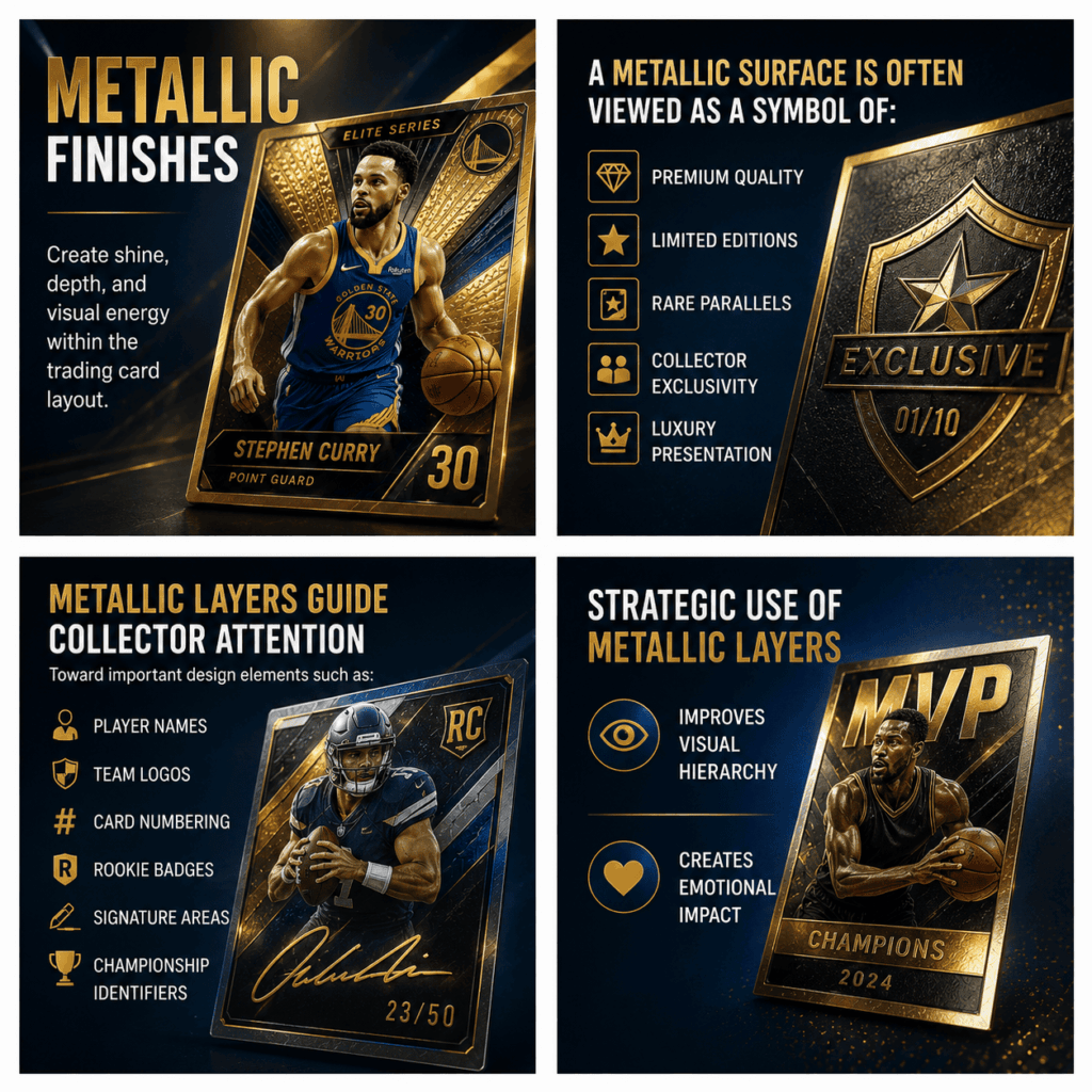 Metallic & Varnish Layers in Sports Trading Cards