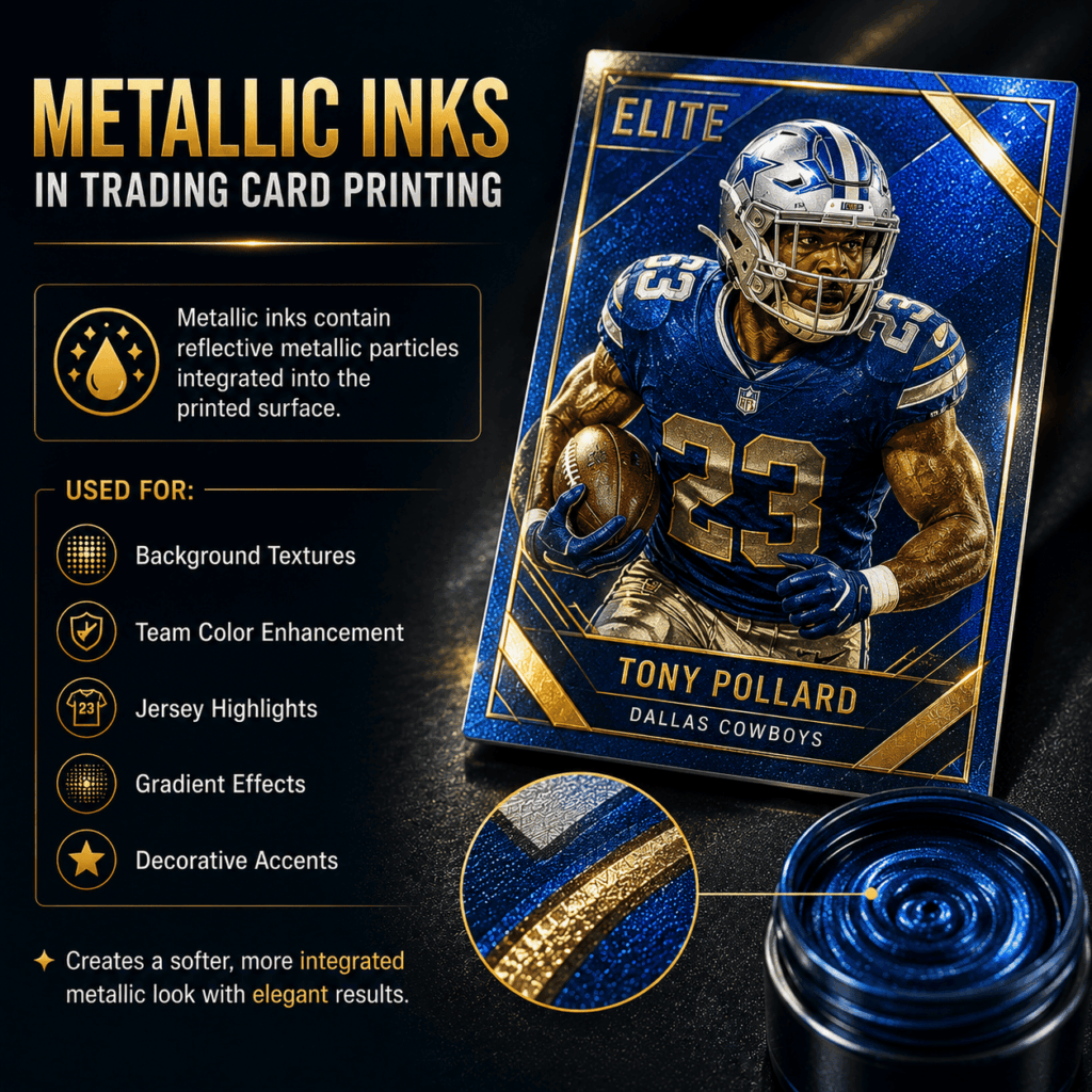 Metallic & Varnish Layers in Sports Trading Cards