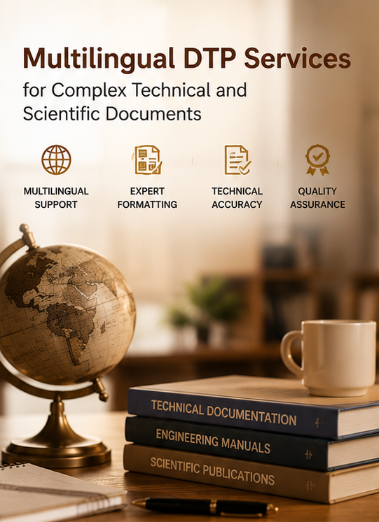 Multilingual DTP Services for Technical and Scientific Documents