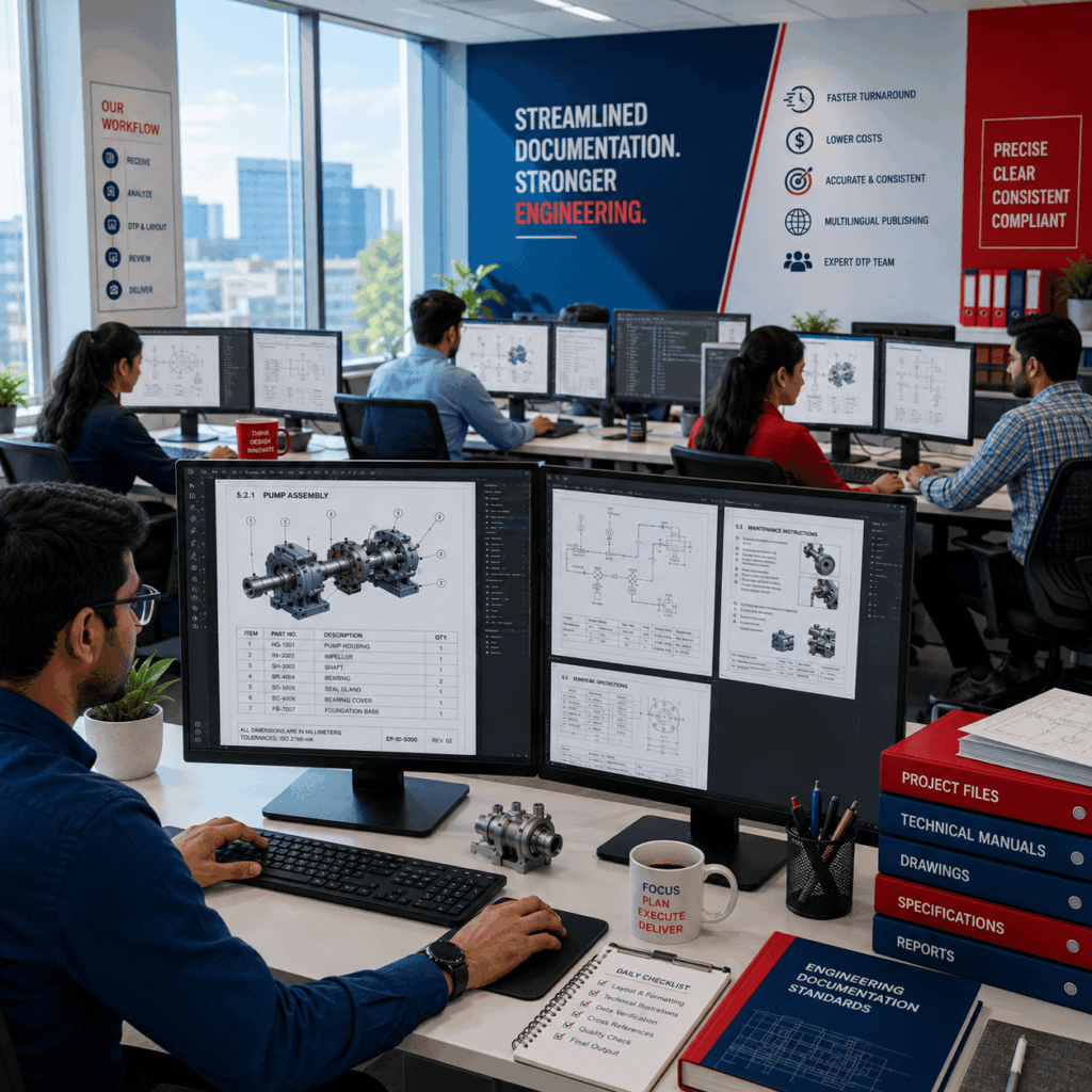 outsourcing engineering DTP services cost and turnaround time