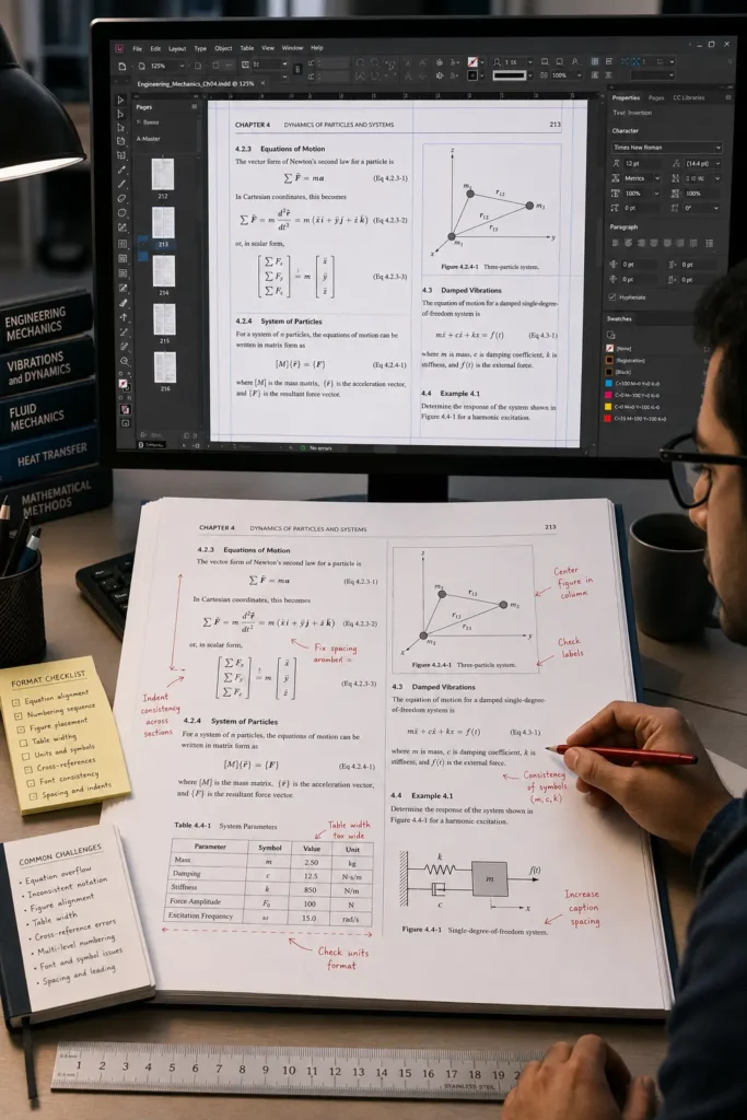 Formatting engineering and scientific textbooks