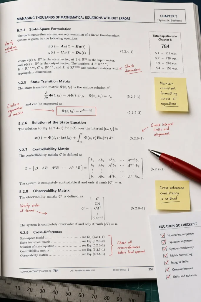 Mathematical equation management