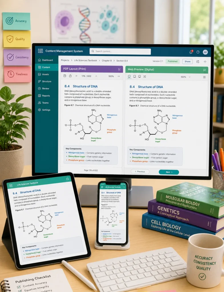 Preparing scientific content for print and digital platforms